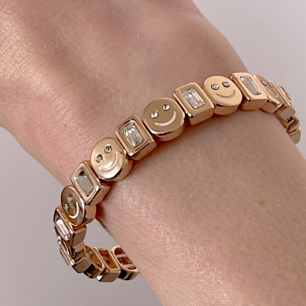 New Smiley Face Stretch Bracelet (like Lisa Gozlan)